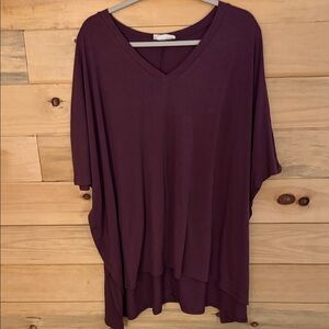 Zenana Outfitters Women's Tunic in Rich Plum